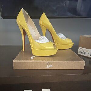 Christian Louboutin Heels Yellow Patent Leather
